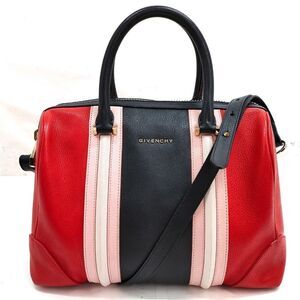 GIVENCHY Multicolor Striped Lucrezia 2way Top Handle Duffle Bag Boston Doctor